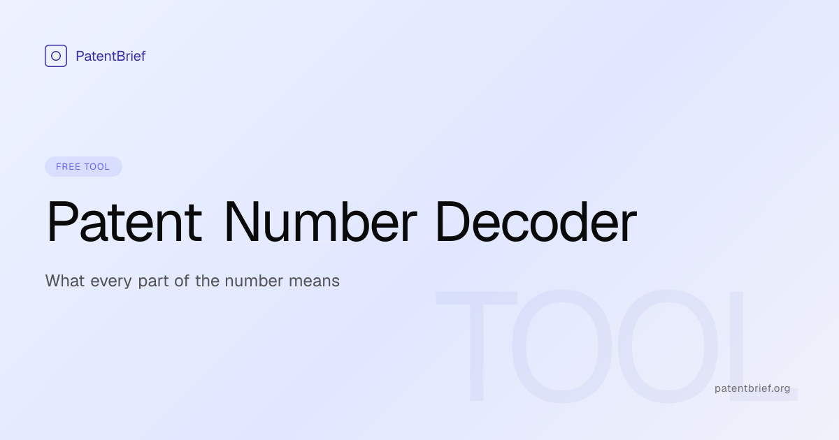 Patent Number Decoder — Kind Codes & Types | PatentBrief