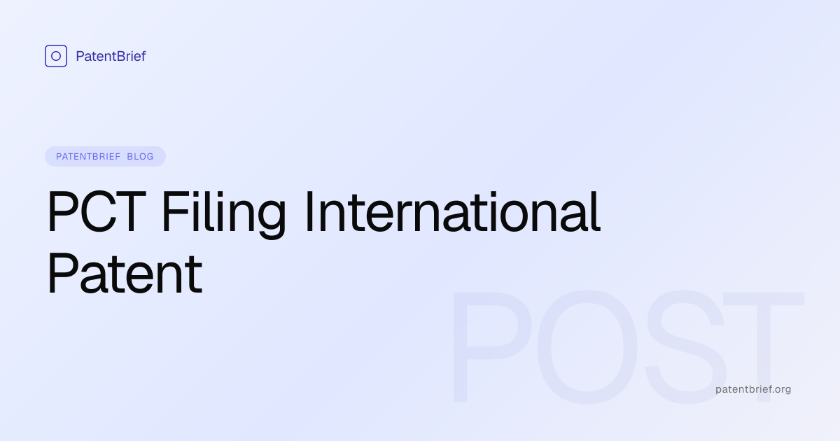 PCT Filing — Patent Cooperation Treaty Application Procedure, Timeline ...